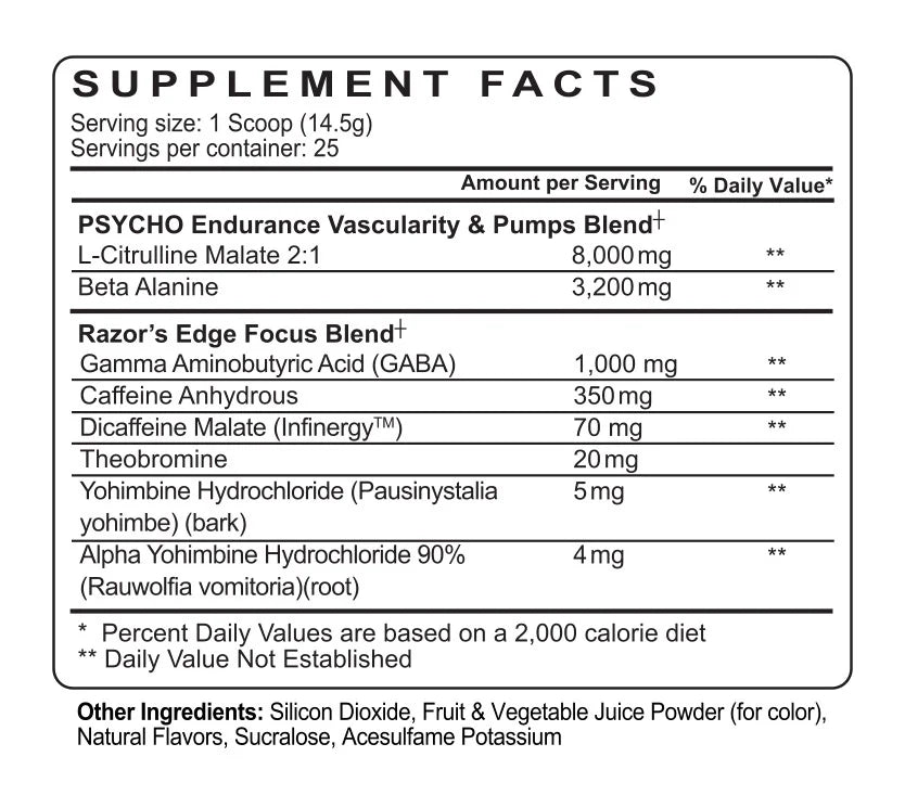 Psycho Pharma Edge of Insanity 25 Serv