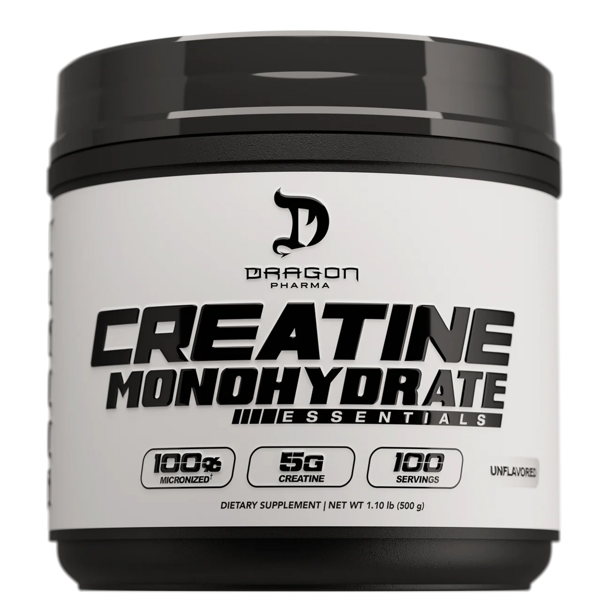 Dragon Pharma Creatina Monohidratada 500 Grs | 100 Serv