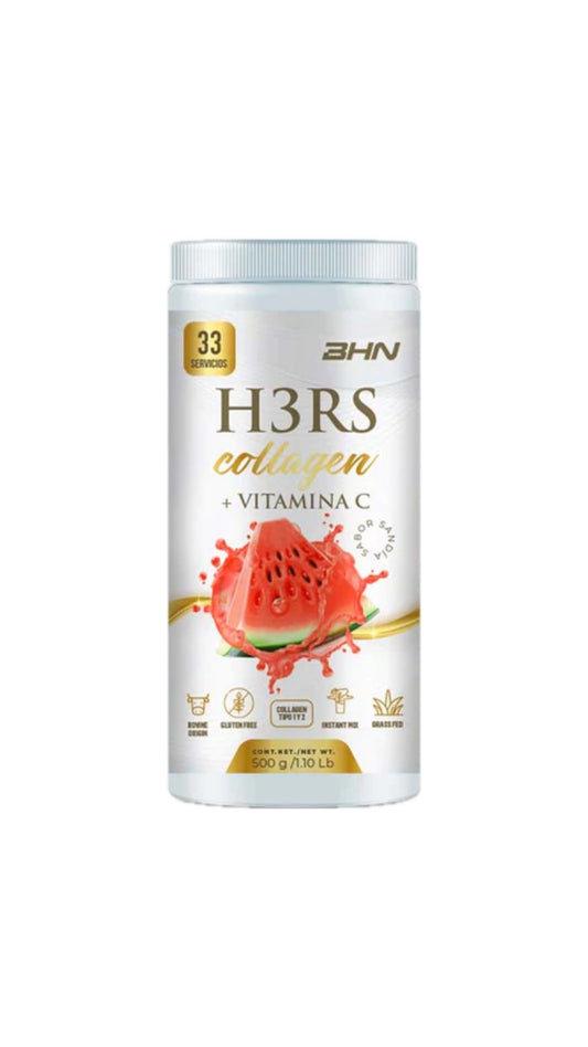 BHN H3rs Colageno + Vitamina C Sandia 500 Grs