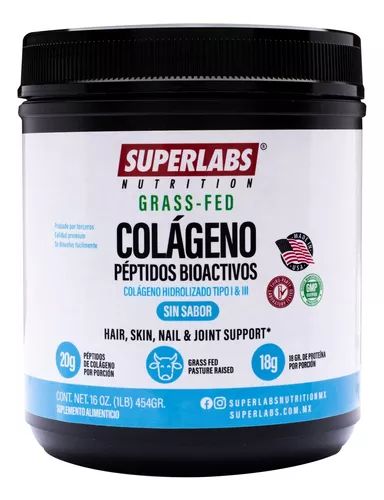 Superlabs Colageno Hidrolizado 454 Grs Sin Sabor