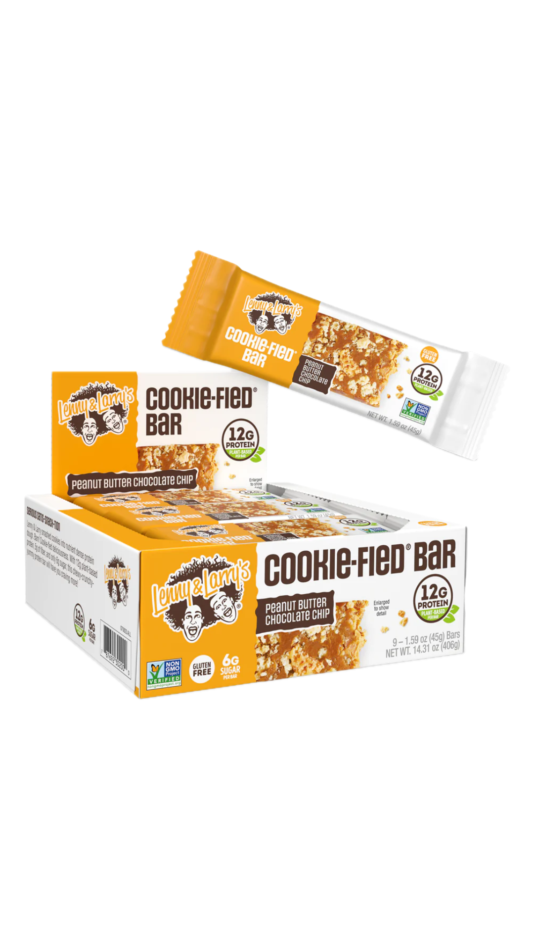 Lenny & Larry Cookies Fied Bars 9Pz Peannut Butter Chocolate Chip