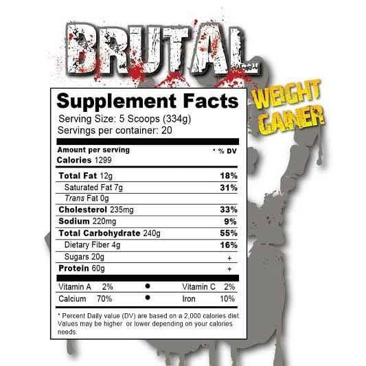 Terror Labz Mass Gainer Brutal 15 Lbs