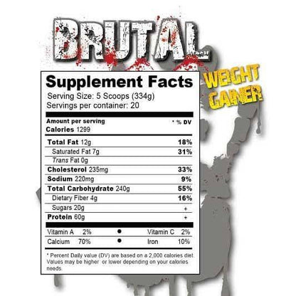 Terror Labz Mass Gainer Brutal 15 Lbs