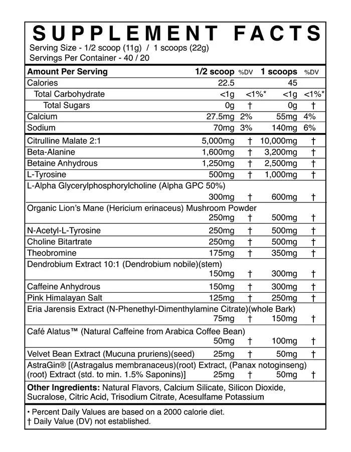 Panda Blackmarket Pre Workout 40/20