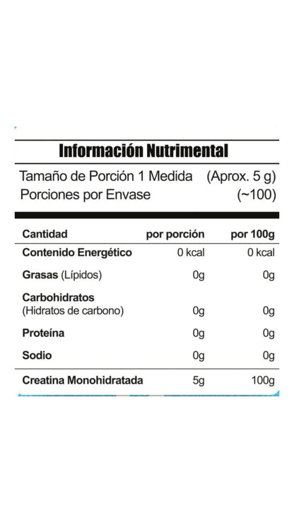 Meta Nutrition Creatina 500 Grs